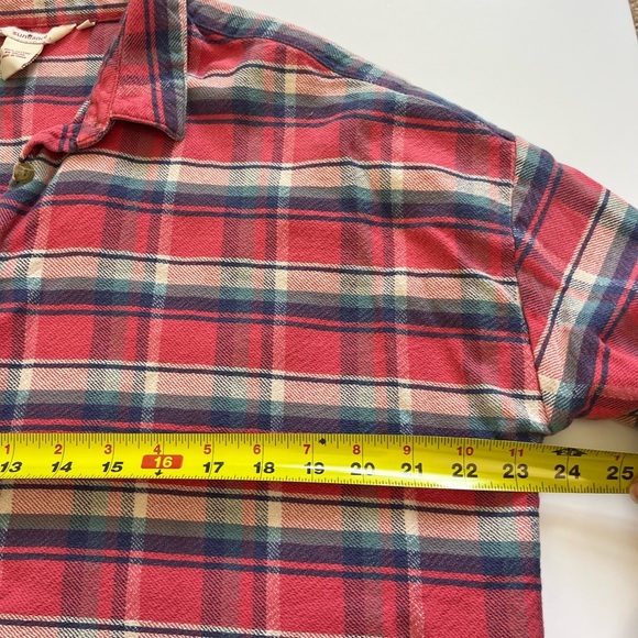 Sundance Flannel Plaid Blue Pink Button Up Size XL - Picture 5 of 6